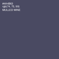 #4A4B63 - Mulled Wine Color Image